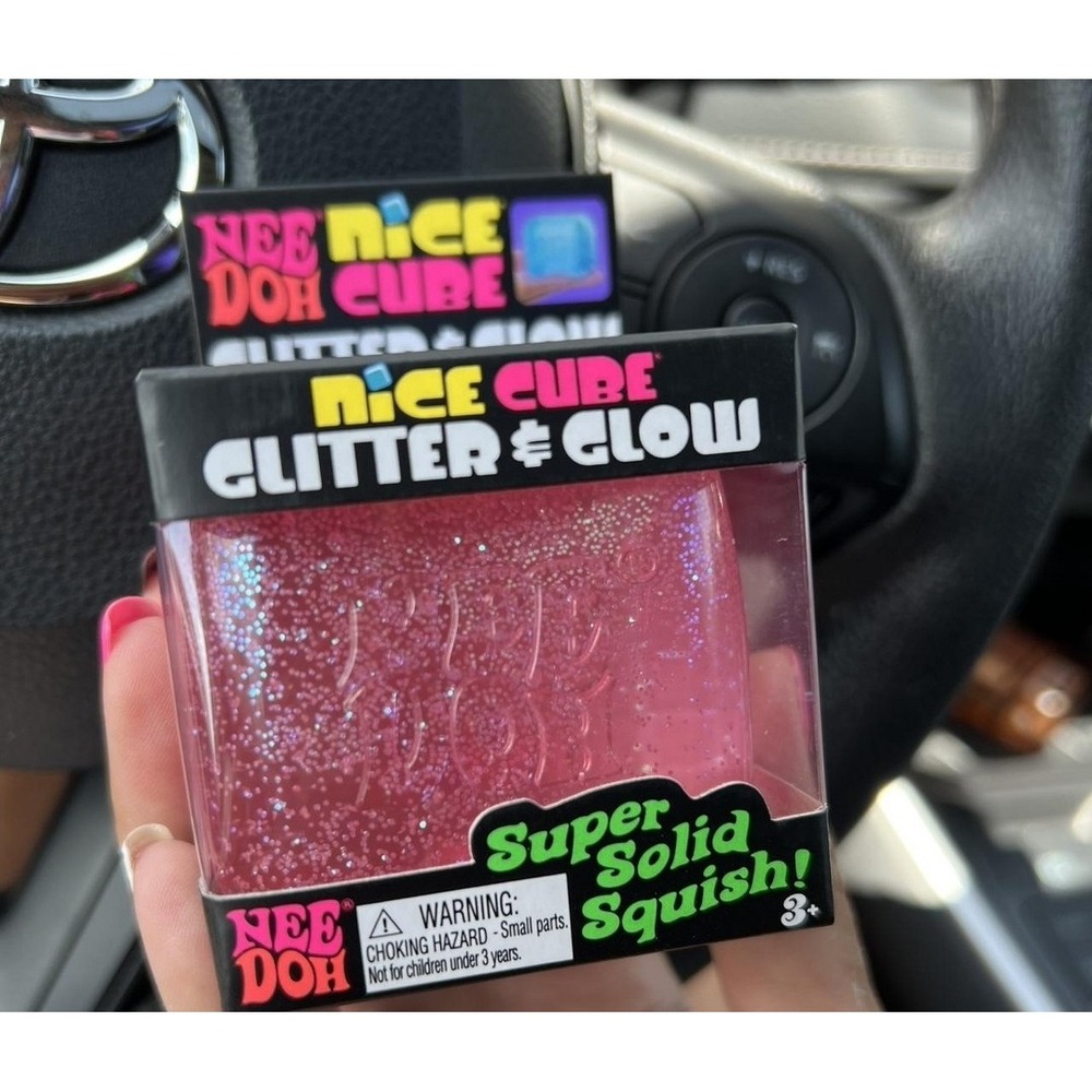Schylling NeeDoh Nice Cube Kids Pink New Squishy Fidget Stress Toy 26113HY